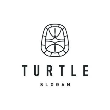 Simple design of ocean animals with the concept of a turtle logo, a black s.. Stock Illustration