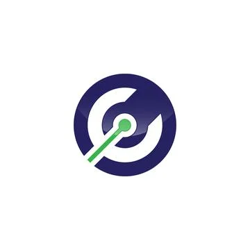 Simple design for round board circuit on the white background Stock Illustration