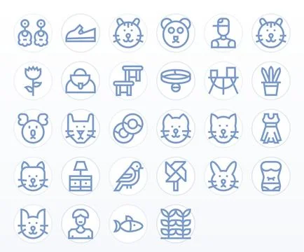 Simple Design Vector Icon Collection featuring 28 Pixel Aligned Retina Read.. Stock Illustration