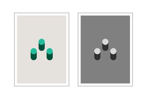 Simple design on white background. Stock Illustration