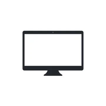 Simple desktop pc template Stock Illustration