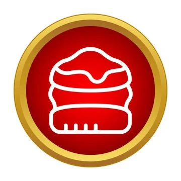 Simple dessert pancake stack icon design 스톡 일러스트