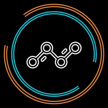Simple Diagram Graphs Thin Line Vector Icon Stock Illustration