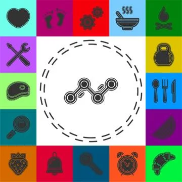 Simple Diagram Graphs Vector Icon Stock Illustration
