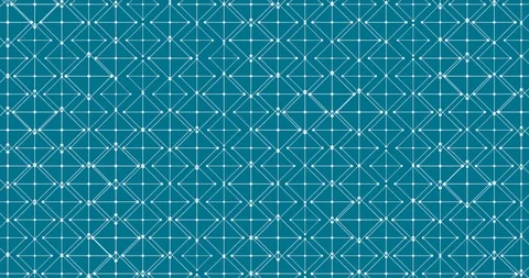 Simple diamond pattern pulsating randomly. Teal (blue) color. 8K seamless loop Stock Footage 120461410