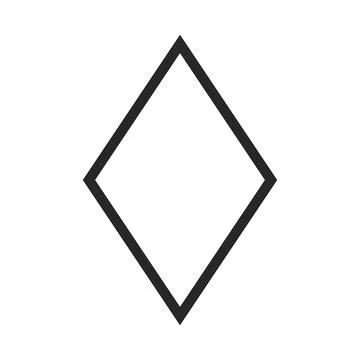Simple diamond shape icon. Vector. Stock Illustration