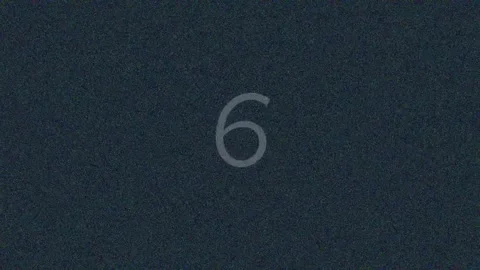 Simple digital display of number nine on a clean dark background Stock Footage 342207204
