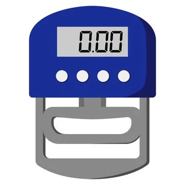 Simple digital grip dynamometer. Stock Illustration