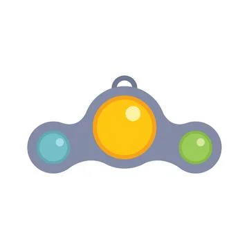 Simple dimple sensory toy with three colorful buttons Stock Illustration