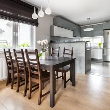 Simple dining room Stock Photos