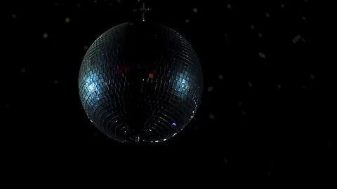 Simple Disco Ball with true optical flares Stock Footage 126451176