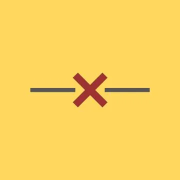 Simple Disconnected Symbol Stock Illustration