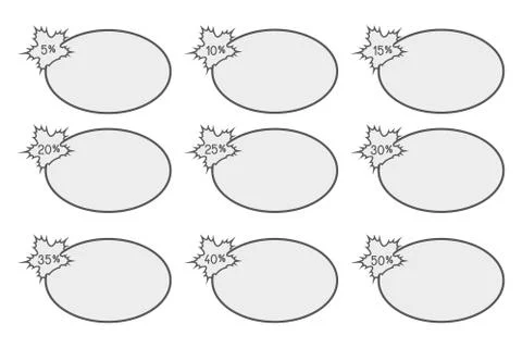 Simple discount stickers vector set Stock Illustration