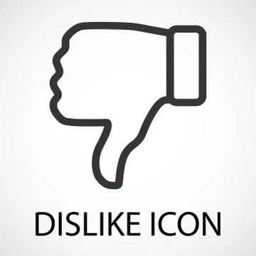 Simple dislike icon, vector Stock Illustration