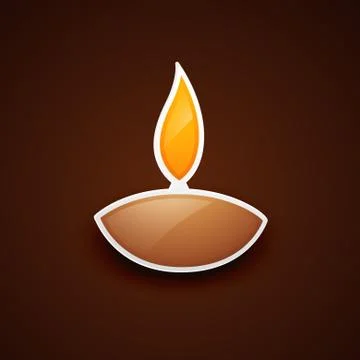 Simple diya Stock Illustration