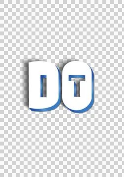 Simple DO IT hand-drawing Motivational 3d Words transparent backgrounds. Stock Illustration