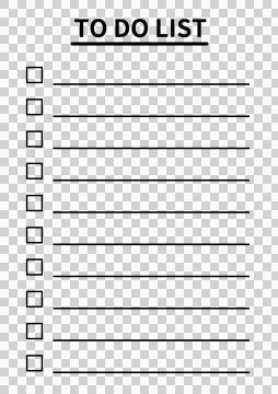 A simple TO DO LIST template Stock Illustration