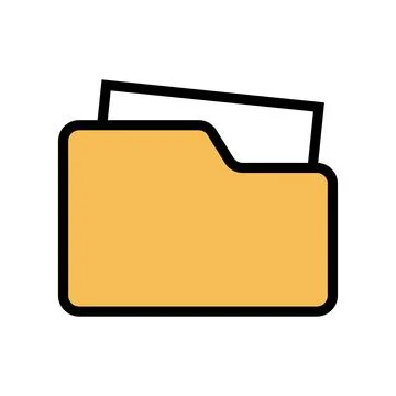 Simple document and folder icons. Vectors. 库存插图