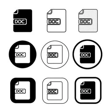 Simple Document file icon. Paper doc sign Stock Illustration