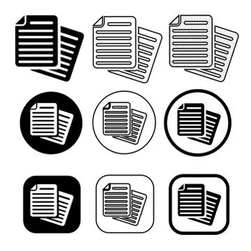 Simple Document file icon. Paper doc sign Stock Illustration