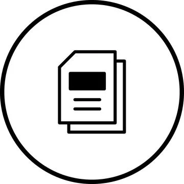 Simple document icon design, representing files and paperwork in minimalist.. 스톡 일러스트