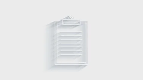 Simple document icon. White icon with shadow on transparent background. Vidéo 151527246