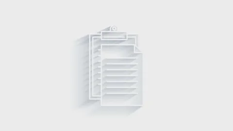 Simple document icon. White icon with shadow on transparent background. Видео 151527927