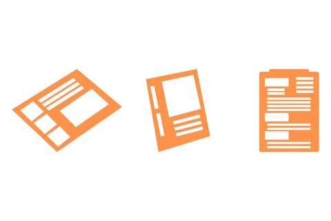 Simple document illustration design set Stock Illustration
