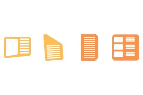 Simple document illustration design set Stock Illustration