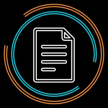 Simple Document Thin Line Vector Icon Illustrazione stock