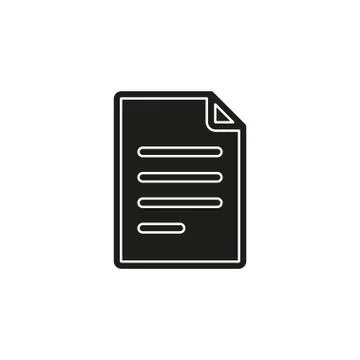 Simple Document Vector Icon Illustrazione stock