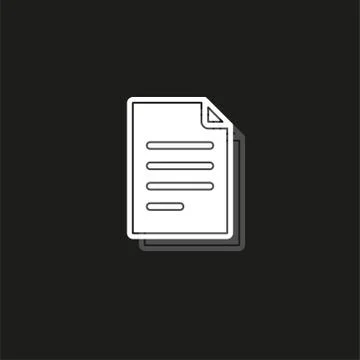 Simple Document Vector Icon 库存插图