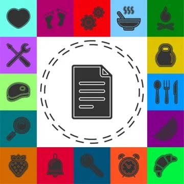 Simple Document Vector Icon Illustrazione stock