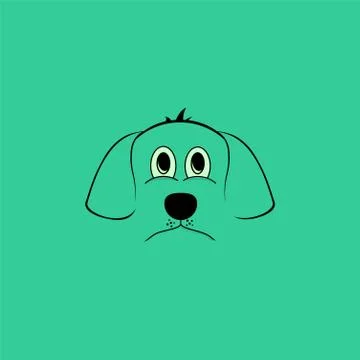 Simple dog on background Stock Illustration