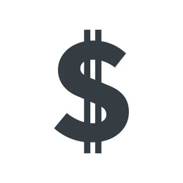 Simple dollar sign, currency icon Stock Illustration