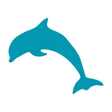 Simple Dolphin Illustration icon design Stock Illustration