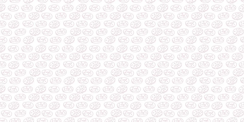Simple donuts seamless repeat pattern background vector. Stock Illustration