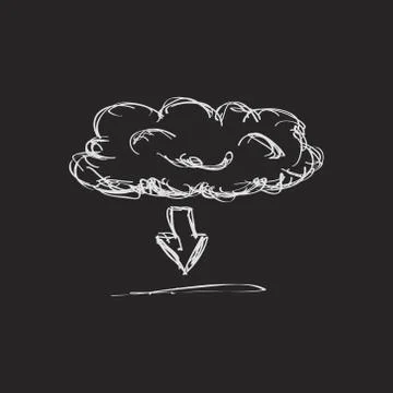 Simple doodle of a cloud Stock Illustration