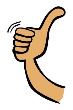 Simple Doodle, Hand Draw Sketch, Thumb Up and Like or Love Stock Illustration