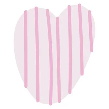 Simple doodle heart. Hand drawn heart isolated on white background. Symbol of Stock Illustration