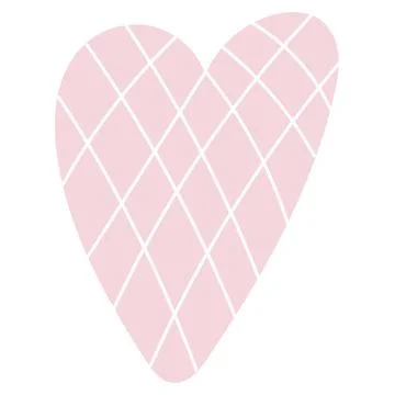 Simple doodle heart. Hand drawn heart isolated on white background. Symbol of Stock Illustration