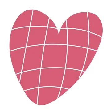 Simple doodle heart. Hand drawn heart isolated on white background. Symbol of Stock Illustration