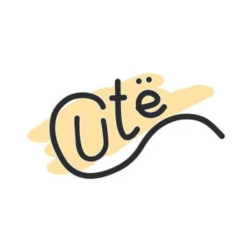 Simple doodle illustration of So Cute text Stock Illustration