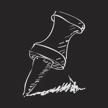 Simple doodle of a map pin Stockillustratie