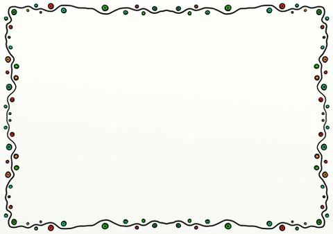 Simple Doodle Page Border Decoration Stock-Illustration