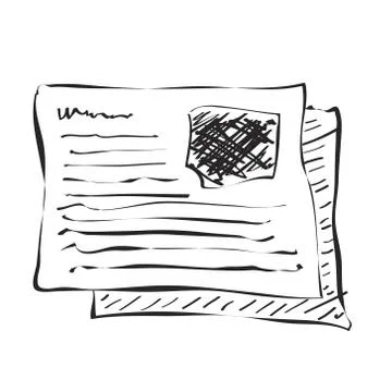Simple doodle of a page Stock Illustration