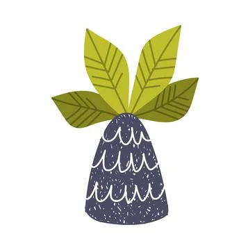 Simple Doodle Palm Tree with Trunk and Leaf Vector Illustration イラスト素材