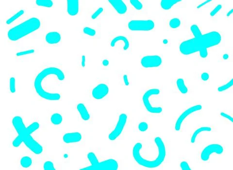 Simple doodle scribble blue shape pattern isolated on white background. Abstr 스톡 일러스트