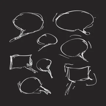 Simple doodle of a speech bubble Stock Illustration