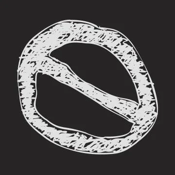 Simple doodle of a stop sign Stock Illustration